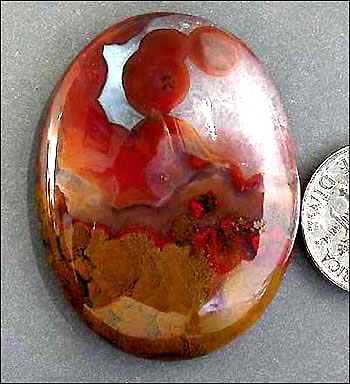 COLORFUL JASPER-AGATE CABOCHON (TEXAS, U.S.A.) – 71.82 ct. Oval